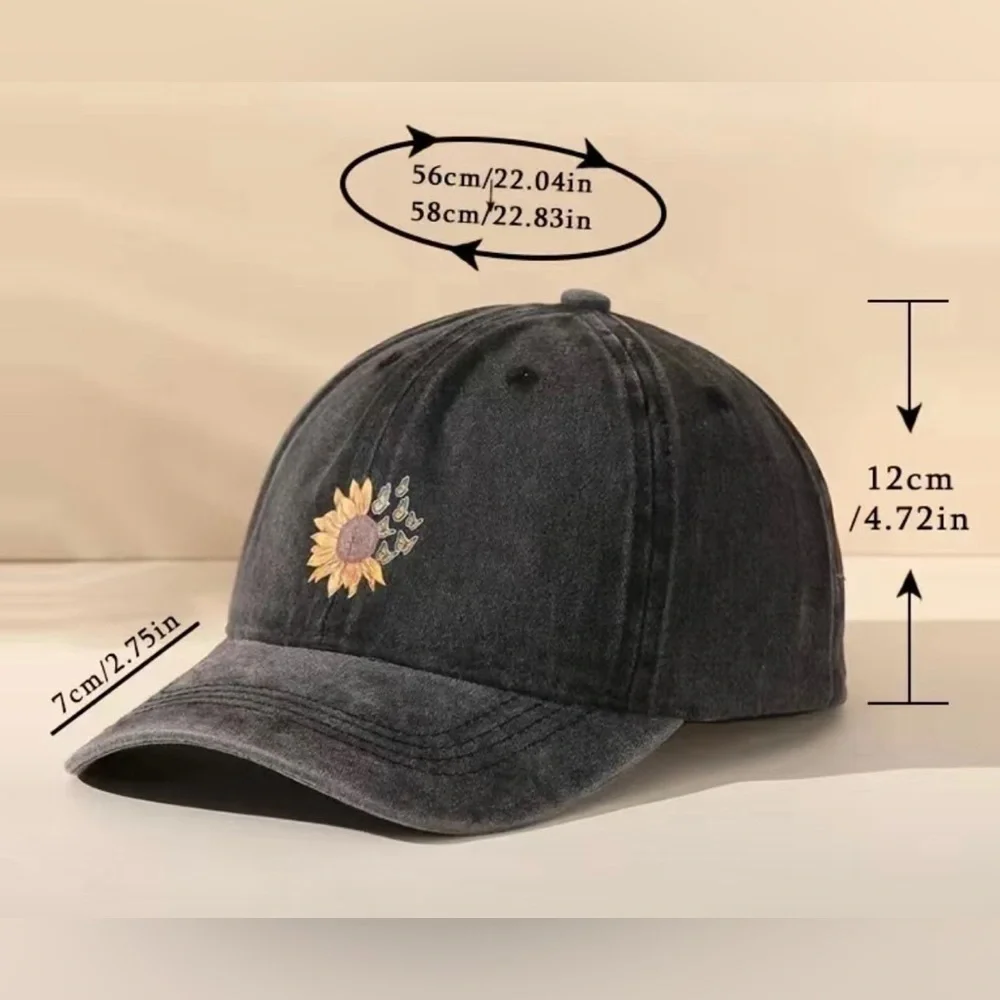 Spring Sunflower and Butterfly Hat nwt